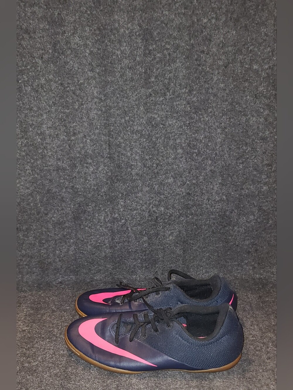 Nike MercurialX Pro IC Junior Indoor Soccer Shoes Youth Size 6Y Navy/Pink